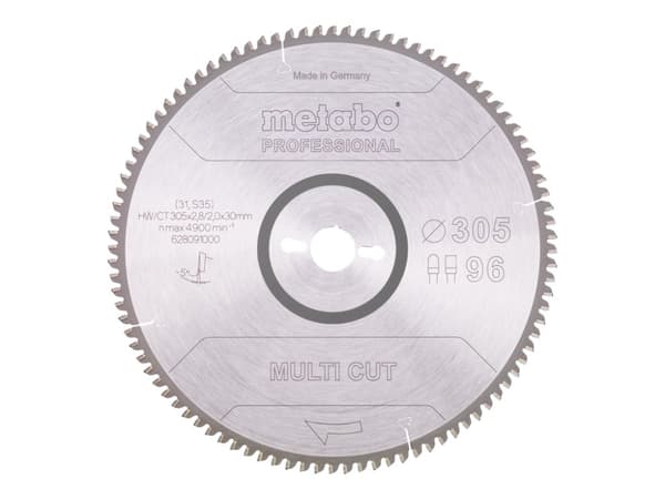 Metabo HW/CT 305X30 96 FZ/TR5 628091000 Blad til rundsav i hårdtmetal 305 x 30 x 2 mm Antal tænder (per tomme): 96 1 stk