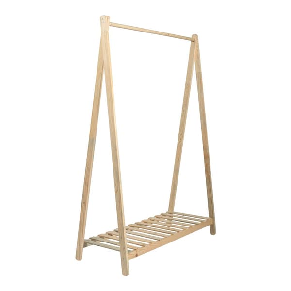 Klädställning Ledøje 1 furu 148x106x38 cm [en.casa]