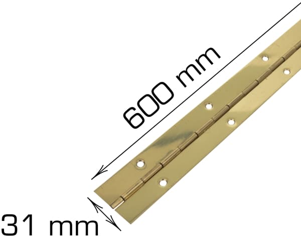 Home>it® piano gångjärn 600 x 31 mm mässing
