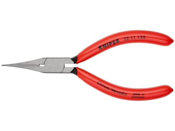 Knipex 32 11 135, Nåltänger, 1,5 mm, 3,4 cm, Stål, Plast, Röd