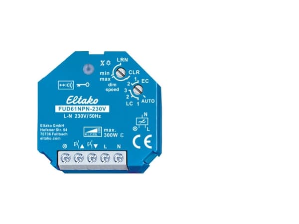 Eltako FUD61NPN-230V Funk/Trådløs Aktuator Dæmperkontakt Planforsænket