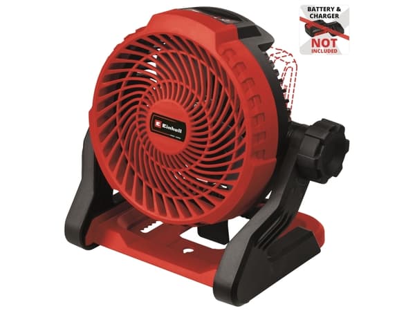 Einhell GE-CF 18/2200 Li, Kotitaloustuuletin lavoilla, Punainen, Lattia, 2200 RPM, 18 cm, 15000 m³/h - SOLO