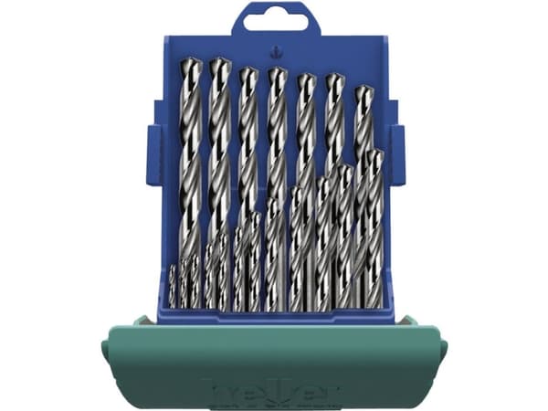 Heller 21964 8 HSS Metallspiralborrset 25 delar Slipad DIN 338 Cylinderskaft 1 set