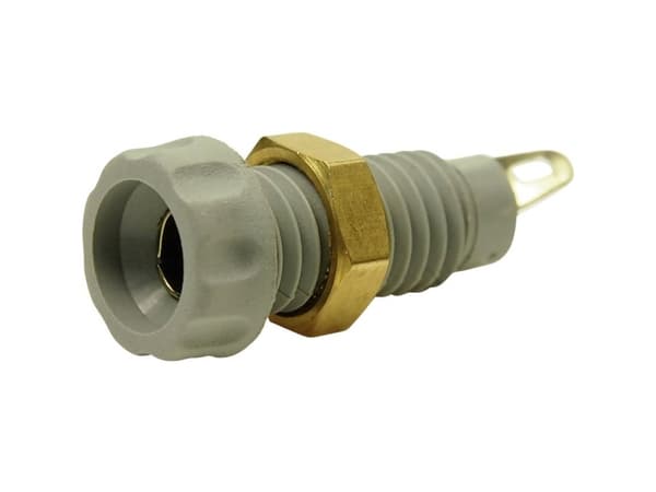 Cliff CL1458A Laboratorietilslutning Tilslutning, indbygning lodret Stift-diameter: 4 mm Grå 1 stk