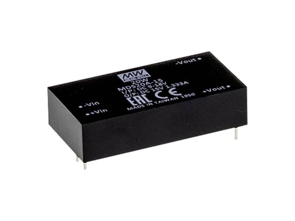 Mean Well DC/DC-bilomformer 12 V 15 V 1.333 A 20 W Antal udgange: 1 x