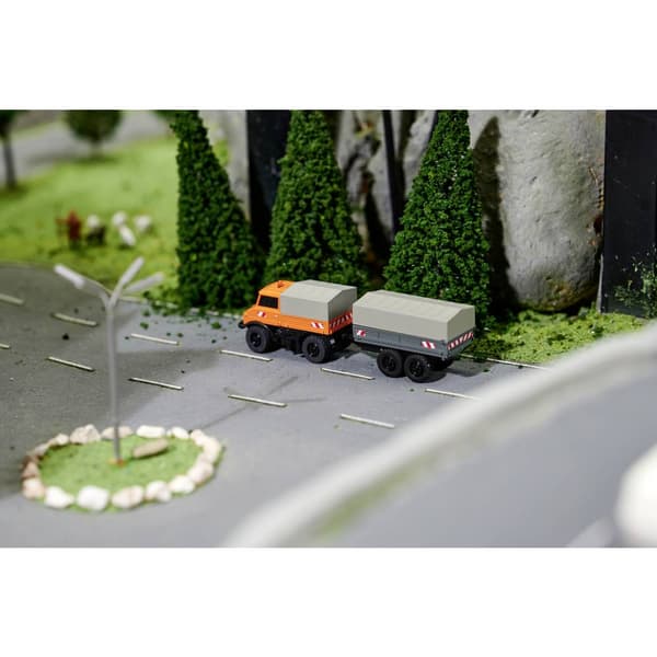 Carson Modellsport 504156 1:87 Planenanhänger für Unimog 1:87 Modellbil-släpvagn