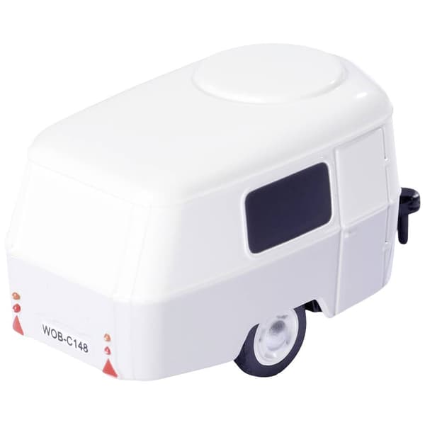 Carson Modellsport 504154 1:87 Wohnwagen mit Anhängerkupplung 1:87 Modellbil-släpvagn