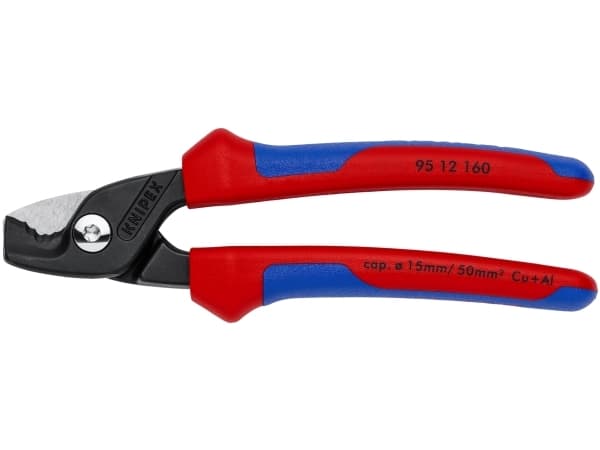 Knipex StepCut, Strømkabelkutter, Sort, Blå, Rød, 1,5 cm, 50 mm², 160 mm, 240 g