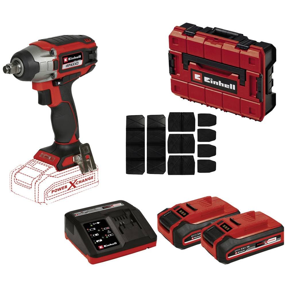 Einhell Power X-Change IMPAXXO 18/230 (2x3,0 Ah), E-Case 4326445 Slagskruvdragare batteri 18 V 3 Ah Li-Ion inkl. 1x bat