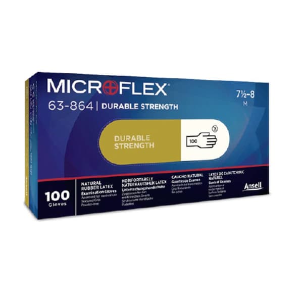 Ansell MICROFLEX® 63864080 100 st Naturlatex Engångshandske Storlek (handskar): 8 EN 421:2010, EN 420-2003, EN 374-5, E