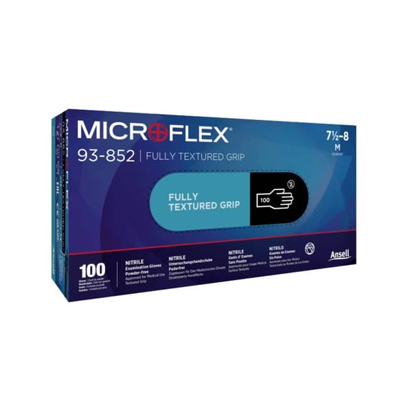 Ansell MICROFLEX® 93852080 100 st Nitril Engångshandske Storlek (handskar): 8 EN 374-1, EN 420-2003, EN 455, EN 21420:2