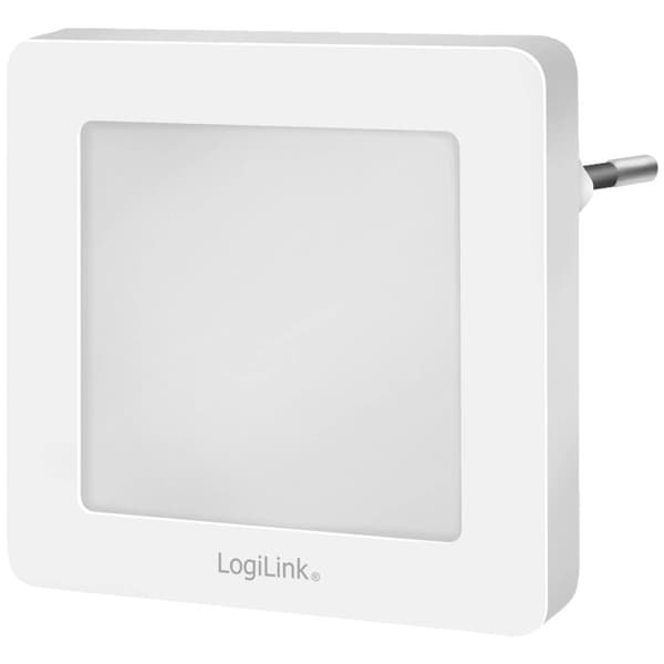 LogiLink LED013 LED013 LED- Nattljus med skymningssensor Kvadratisk LED Varmvit Vit