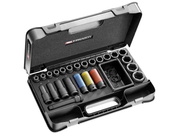 Facom IMPACT-Steckschluessel 1/2Z, Set 27-tlg NS.550BPB Sekskant-bit 27 dele 1/2 (12,5 mm), Udvendig sekskant
