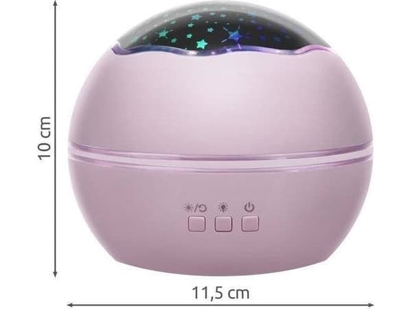 Isoxis LED-projektori - tähtitaivas ja vedenalainen maailma (vaaleanpunainen)
