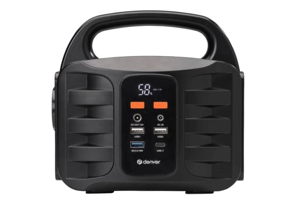 DENVER PPS-42000 - Strømbank - 42000 mAh - 18 watt - 10 A - QC - 3 utgangskontakter (2 x USB, 24 pin USB-C)