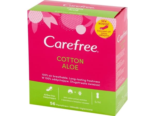 Carefree Carefree Cotton Aloe Truseinnlegg 1 pakke - 56 stk