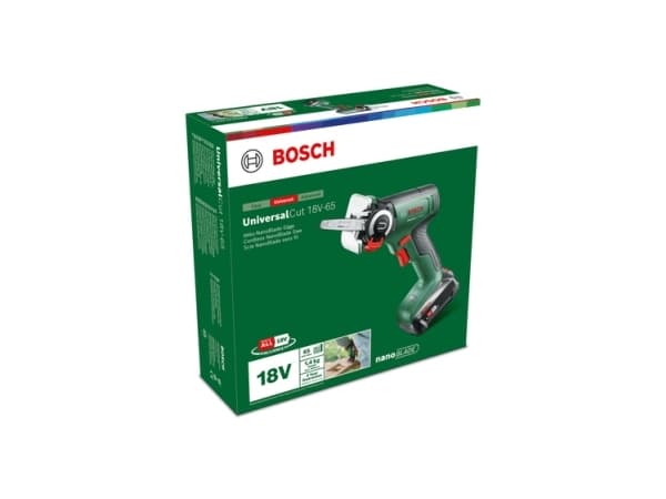 Bosch UniversalCut 18V-65, Sort, Grønn, Børsteløs, 8000 spm, 6,5 cm, Batteri, Lithium-Ion (Li-Ion)