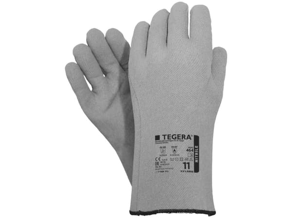 Ejendals TEGERA 464, Verkstedhansker, Grå, Voksen, Voksen, Bomull, Nitrilskum, Polyester