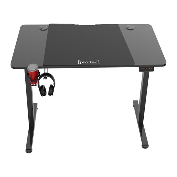 Höj och sänkbart skrivbord Stryn 120 x 60 cm/72-117 cm svart [pro.tec]