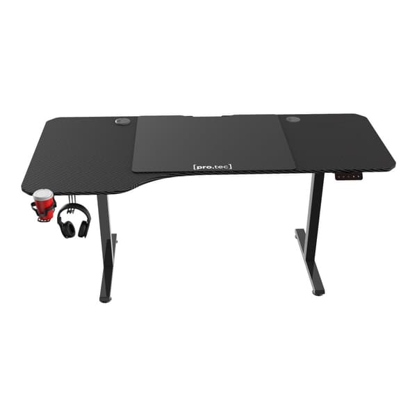 Höj och sänkbart skrivbord Virolahti 160x60/75x73-118 cm svart [pro.tec]