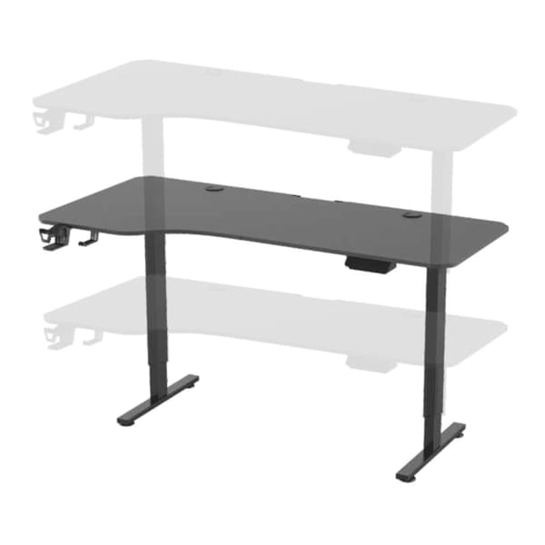 Höj och sänkbart skrivbord Virolahti 160x60/75x73-118 cm svart [pro.tec]