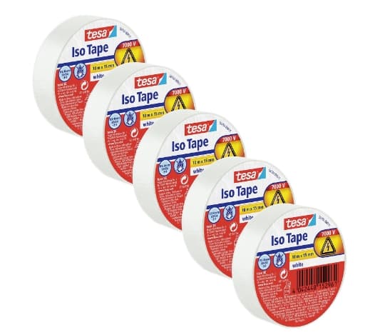 tesa 56192-00503-23 Isoleringsbånd tesa® Hvid (L x B) 10 m x 15 mm 5 stk