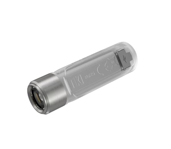 Nitecore TIKI, Käsikokoinen taskulamppu, Harmaa, Polykarbonaatti (PC), Painikkeet, Kosketus, 1 m, IP66