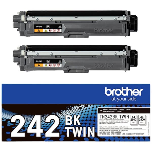 Brother Toner TN-242BKTWIN Original 2-pack Svart 2500 sidor TN242BKTWIN