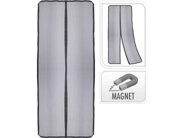 ProGarden Magnetiskt myggnät med magnet för dörrinsekter myggor svart 220x100 cm