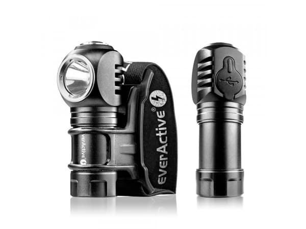 EverActive hodelykt FL-55R Dripple LED håndholdt/hodelykt oppladbar 500 lumen