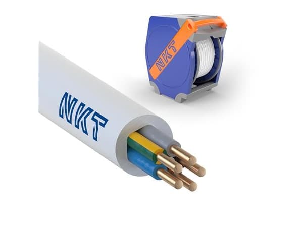 NKT Installationskabel, halogenfri, 5G1,5 mm2 EXQ XTRA Dca vit 300/500V Qaddy - (400 meter)