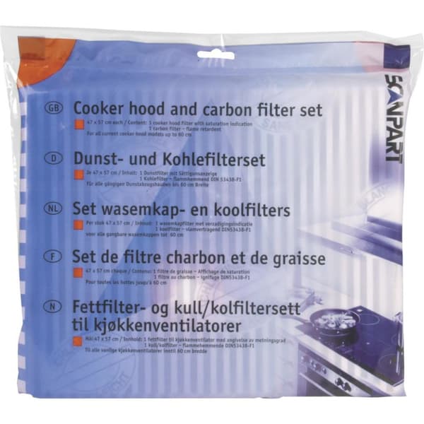 Scanpart 1530050015 L046 Universal kul- og fedtfilter 47x57
