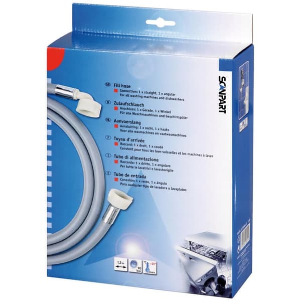 Scanpart 1120090121 F139 Tilførselsslange 1,5m 1x ret vinkel