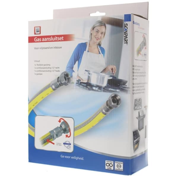 Scanpart Gasanslutningssats Rostfritt stål Flexibel 75cm