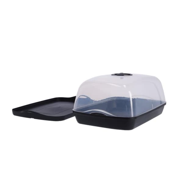 Odlingslåda med ventilationsöppning 39,1x25,7x18,5 cm Transparent/Svart