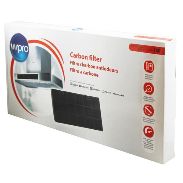 WPRO Typ150 Kolfilter 150 Svart, Grå