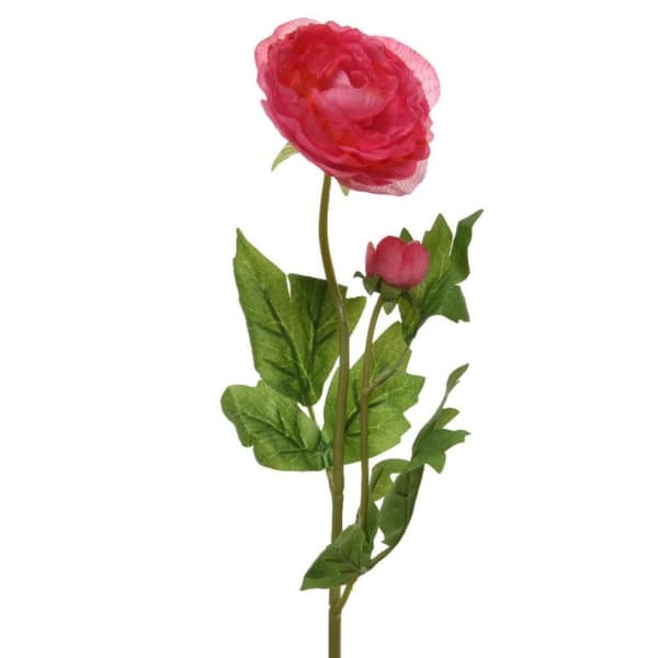 Kunstig blomst Ranunculus 57 cm Rød