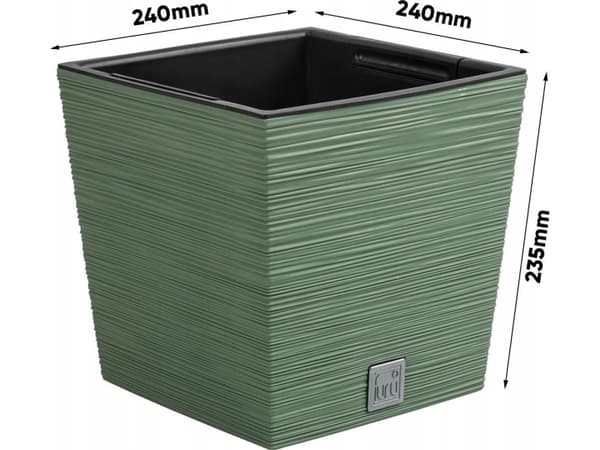Prosperplast <div class="int_ce_html">FURU SQUARE LOW blomsterpotte - jordgrønn</div>