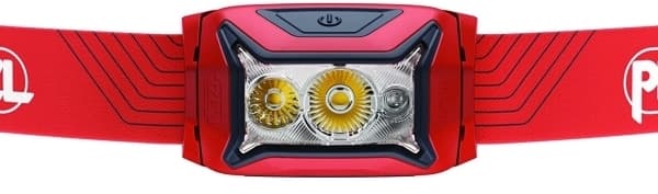 Petzl ACTIK, Hodebåndslommelykt, Rød, Plast, Gummi, Knapper, IPX4, Krypton