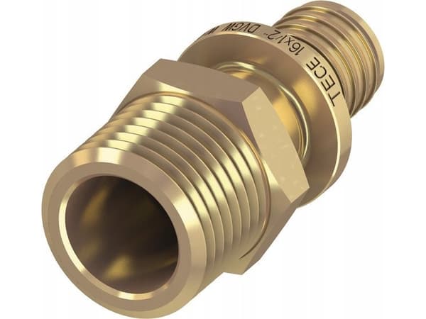 TECE Transition nipple male thread 16mm x 1/2 "brass (705502)
