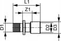 Miniatyrbilde 2 av 3: TECE TECEFLEX CONNECTOR FOR SOLDER FLEX/COPPER 2022 MUFFLE - 713920