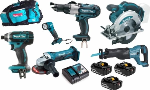 Makita power tool set COMBO KIT 18V DTD152+DHP451+DSS610+DGA452+DJR186