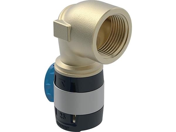 Geberit FlowFit 90° mutka sisäkierteellä: CuSn4Zn2PS, d=25mm, Rp=3/4"