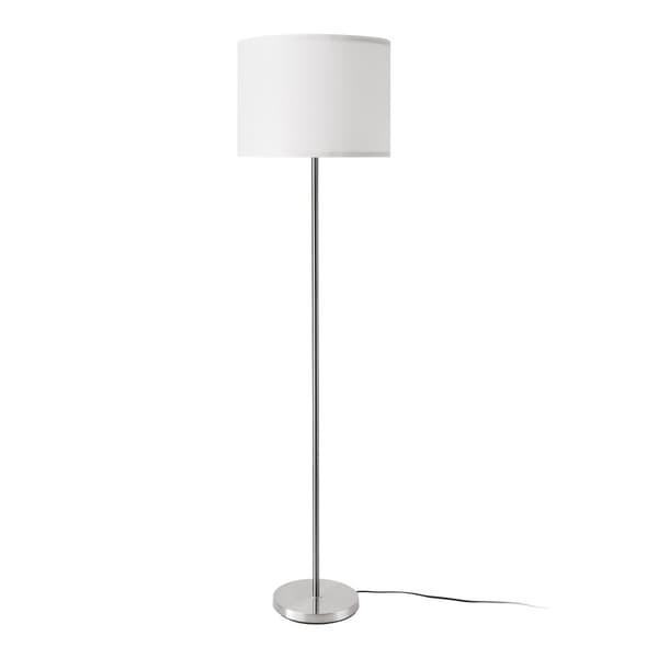 Golvlampa Tamworth 161 cm metall textil vit [lux.pro]