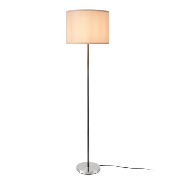 Golvlampa Tamworth 161 cm metall textil vit [lux.pro]