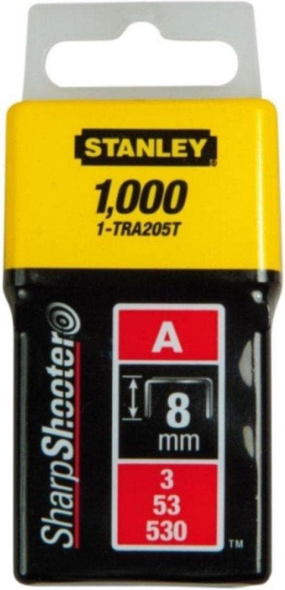 Stanley by Black & Decker Staples Type A 8 mm 1000 stk 1 stk 1-TRA205T (1-TRA205T)