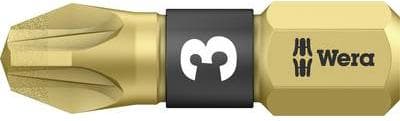 Wera PZ bit, BiTorsion® 05 056704 001 Phillips PZ bit PZ 3 6,3 mm (1/4") Længde: 25 mm (05 056704 001)