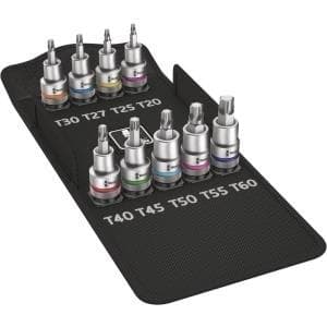 Wera TORX topnøglesæt, 9 dele, 1/2" (12,5 mm) produktmål, længde 60 mm 05004202001 (05004202001)