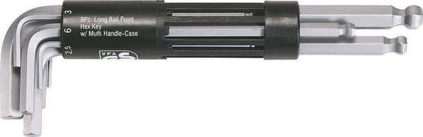 KS TOOLS 7,60 cm (3") 1 insexnyckelsats, 8 delar lång, kulhuvud (151.2100)