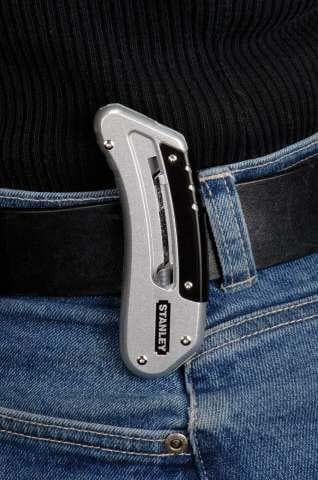 Stanley 0-10-810 Sort - Metallisk snap-off kniv tæppekniv (0-10-810)